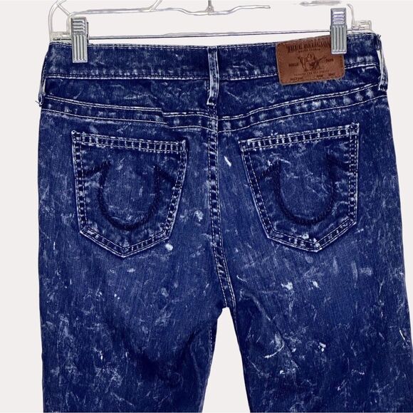 True Religion Abbey Sparkling Ice Super Skinny Jeans Pants Blue 27 bv - Picture 7 of 9